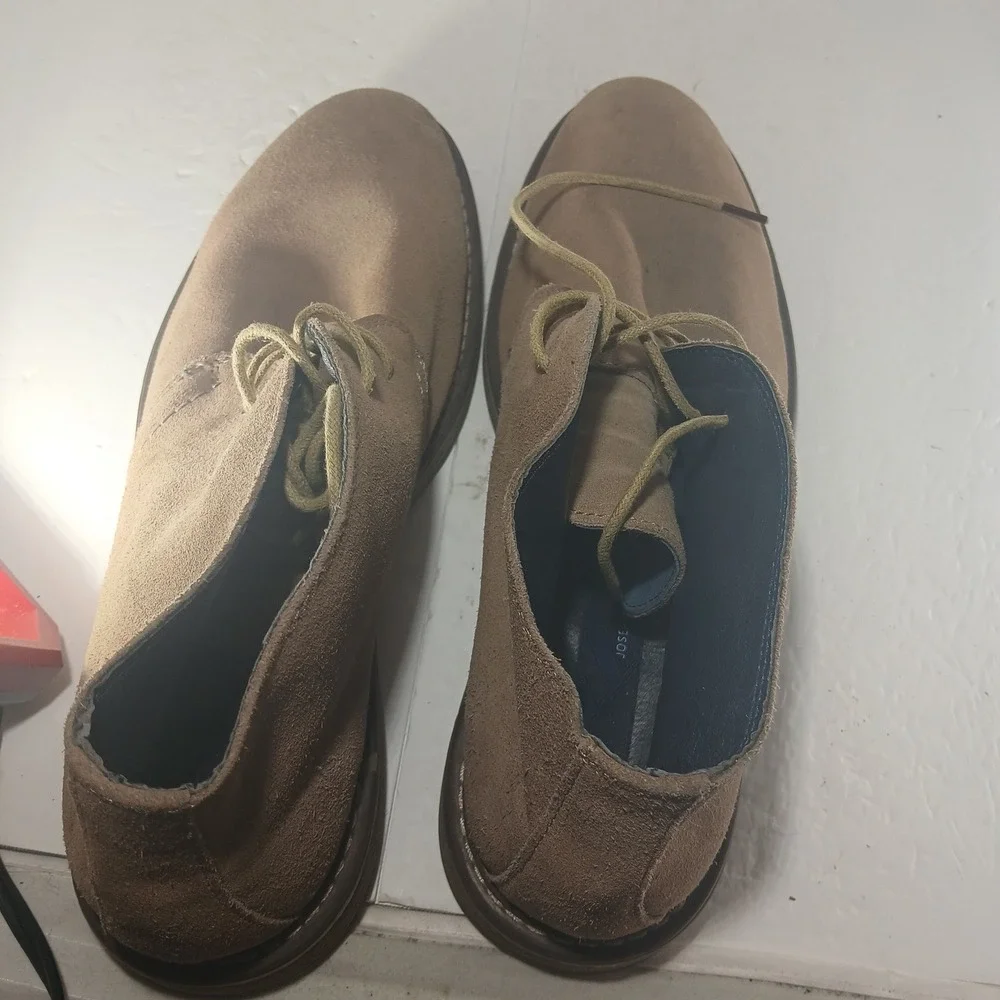 Joseph Abboud Chukka Boots 11 Tan Leather Suede Desert Minimalist Classic